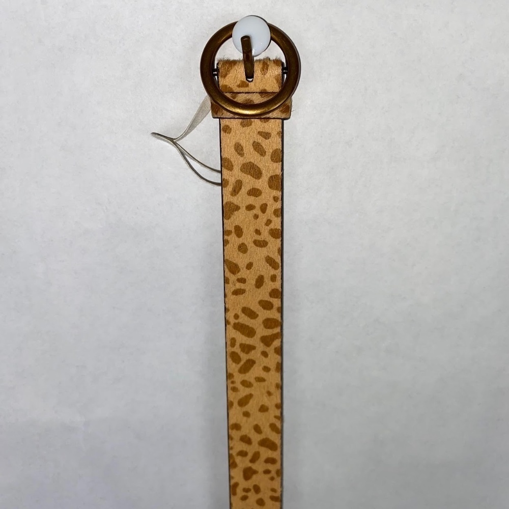 NWOT Urban Outfitters Animal Print Calf Hair 1” Wide Belt Medium NEW